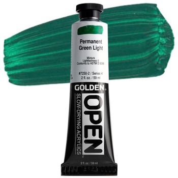 GOLDEN Open Acrylic Paints Permanent Green Light 2 oz