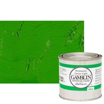 Gamblin Artists Oil - Permanent Green Light, 8oz Can