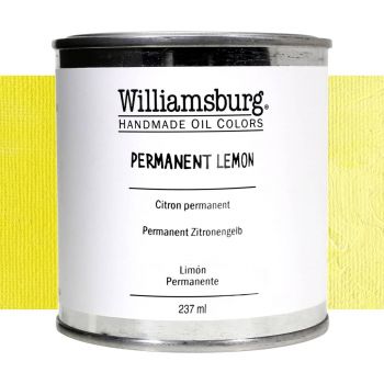 Williamsburg Handmade Oil Paint - Permanent Lemon, 237ml Can