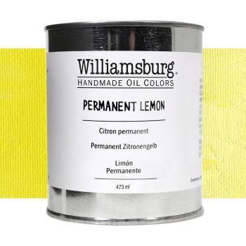 Williamsburg Handmade Oil Paint - Permanent Lemon, 473ml Can