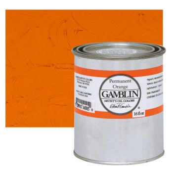 Gamblin Artists Oil - Permanent Orange, 16oz Can