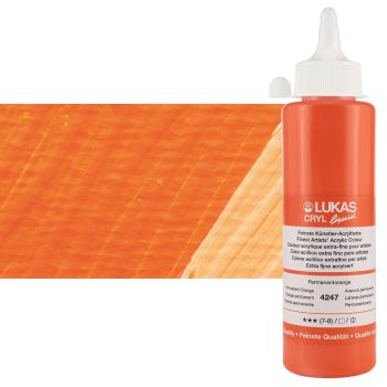 Cryl Liquid Acrylics Permanent Orange 250ml