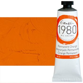 Gamblin 1980 Oil Colors - Permanent Orange, 37ml Tube