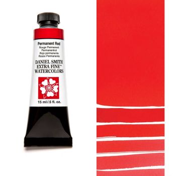 Daniel Smith Extra Fine Watercolors - Permanent Red, 15 ml Tube