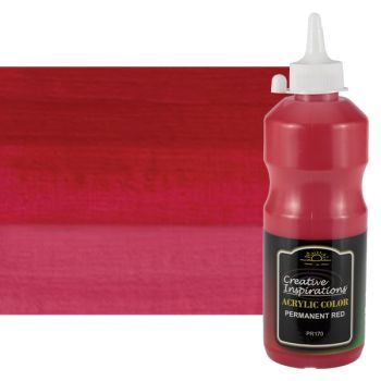 Creative Inspirations Acrylic Paint, Permanent Red 500ml Bottle