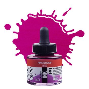Amsterdam Acrylic Ink - Permanent Red Violet, 30ml