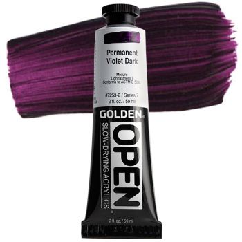 GOLDEN Open Acrylic Paints Permanent Violet Dark 2 oz