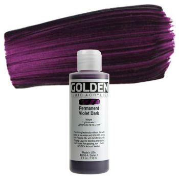GOLDEN Fluid Acrylics Permanent Violet Dark 4 oz