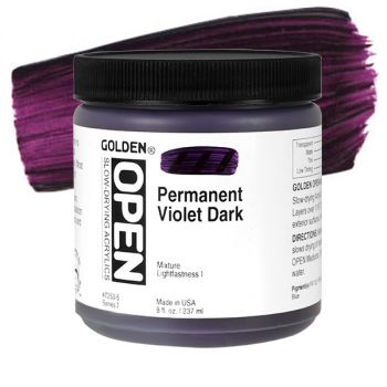 GOLDEN Open Acrylic Paints Permanent Violet Dark 8 oz
