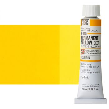 Holbein Extra-Fine Artists' Oil Color 20 ml Tube - Permanent Yellow Deep