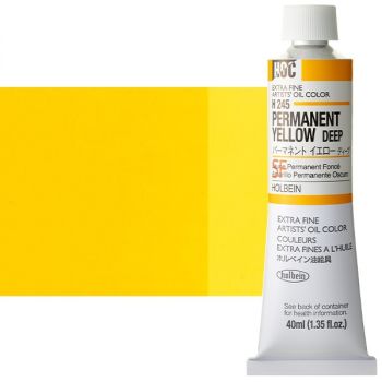 Holbein Extra-Fine Artists' Oil Color 40 ml Tube - Permanent Yellow Deep