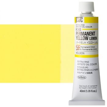 Holbein Extra-Fine Artists' Oil Color 40 ml Tube - Permanent Yellow Lemon