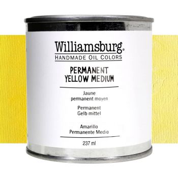 Williamsburg Handmade Oil Paint - Permanent Yellow Medium, 237ml Can