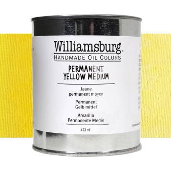 Williamsburg Handmade Oil Paint - Permanent Yellow Medium, 473ml Can