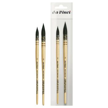 Da Vinci Petit Gris Pur Series 418 Blue Squirrel Quill Brush Set (sz. 2 & 3)