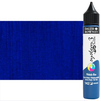 Daler-Rowney System 3 Fluid Acrylic Liner, Phthalo Blue - 29.5ml