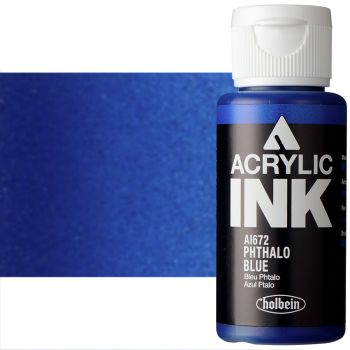 Holbein Acrylic Ink 30ml Phthalo Blue