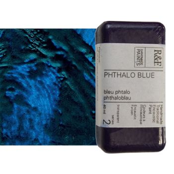 R&F Encaustic Handmade Paint 40 ml Block - Phthalo Blue