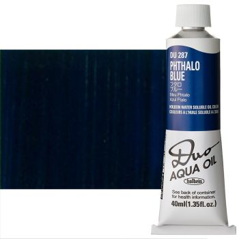 Holbein Duo Aqua Water-Soluble Oil Color 40 ml Tube - Phthalo Blue