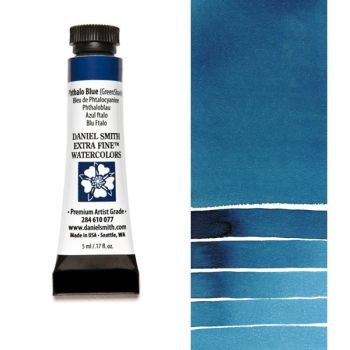 Daniel Smith Extra Fine Watercolors - Phthalo Blue (Green Shade), 5 ml Tube