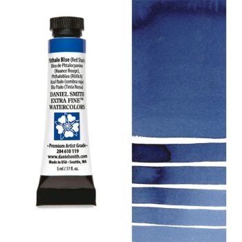 Daniel Smith Extra Fine Watercolors - Phthalo Blue (Red Shade), 5 ml Tube
