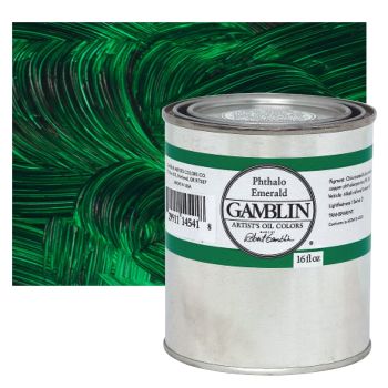Gamblin Artists Oil - Phthalo Emerald, 16oz Can