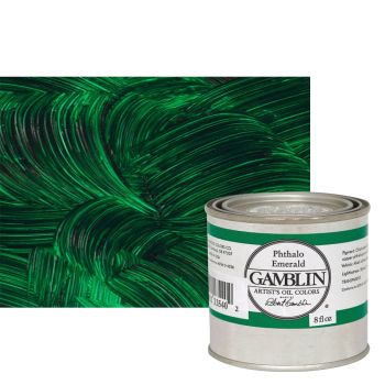  Phthalo Emerald, 8oz Can Gamblin Artists Oil -
