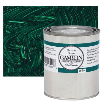 Gamblin Artists Oil - Phthalo Green, 16oz Can