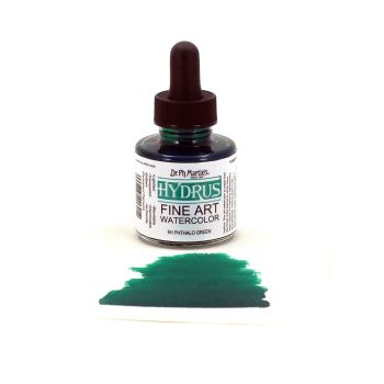 Dr. Ph. Martin's Hydrus Watercolor 1 oz Bottle - Phthalo Green
