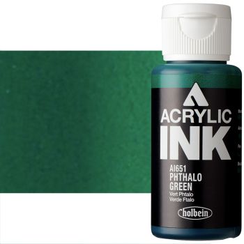 Holbein Acrylic Ink 30ml Phthalo Green