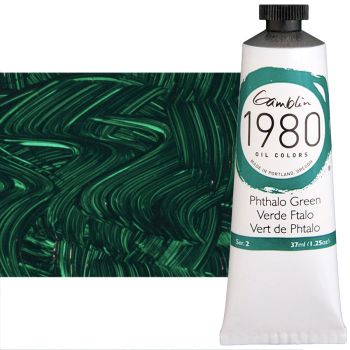 Gamblin 1980 Oil Colors - Phthalo Green, 37ml Tube