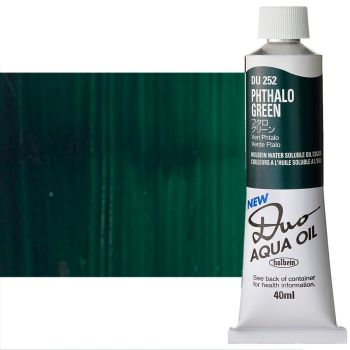 Holbein Duo Aqua Water-Soluble Oil Color 40 ml Tube - Phthalo Green