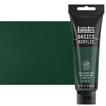 Liquitex Basics Acrylic Paint - Phthalocyanine Green, 4oz Tube