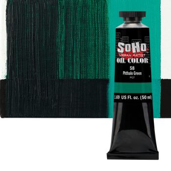 SoHo Artist Oil Color Phthalo Green 50ml Tube