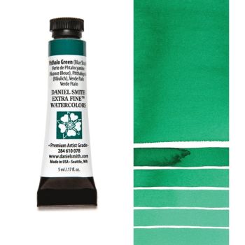 Daniel Smith Extra Fine Watercolors - Phthalo Green (Blue Shade), 5 ml Tube
