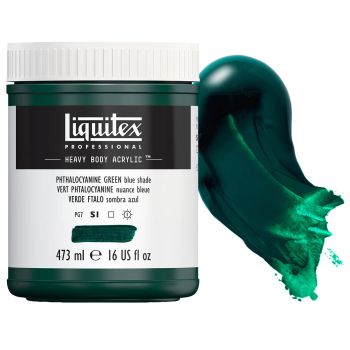 Liquitex Professional Heavy Body Acrylic - Phthalocyanine Green (Blue Shade), 16oz Jar