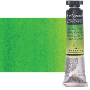 Sennelier l'Aquarelle Artists Watercolor - Phthalo Green Light, 21ml Tube