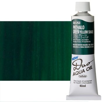 Holbein Duo Aqua Water-Soluble Oil Color 40 ml Tube - Phthalo Green (Yellow Shade)
