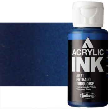 Holbein Acrylic Ink 30ml Phthalo Turquoise