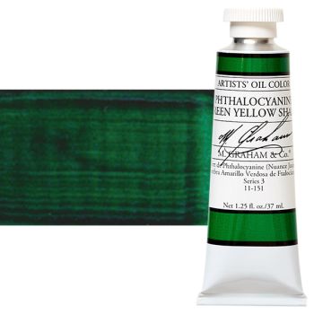 M Graham Oil Color 1.25Oz/37Ml Phthalocyanine Green Yellow Shade