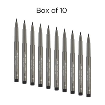 Faber-Castell Pitt Brush Pen Box of 10 No. 273 - Warm Grey 4