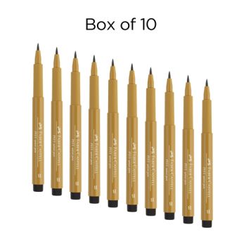 Faber-Castell Pitt Brush Pen Box of 10 No. 268 - Green Gold