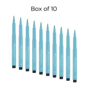 Faber-Castell Pitt Brush Pen Box of 10 No. 154 - Light Cobalt Turquoise