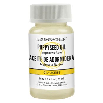Grumbacher Pre-Tested Poppy Seed Oil 2.5 oz Bottle