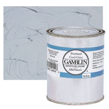 Gamblin Artists Oil - Portland Cool Grey, 16oz Can