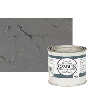 Gamblin Artists Oil - Portland Grey Deep, 8oz Can