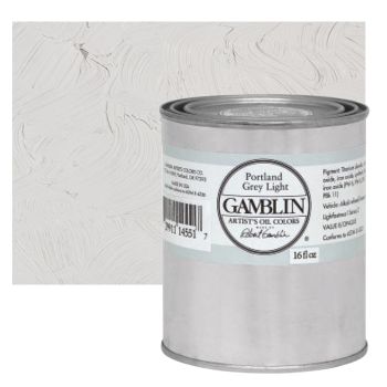 Gamblin Artists Oil - Portland Grey Light, 16oz Can