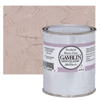 Gamblin Artists Oil - Portland Warm Grey, 16oz Can
