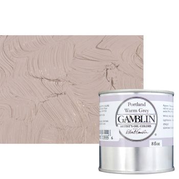 Gamblin Artist's Oil Color 8 oz Can - Portland Warm Grey