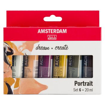 Amsterdam Standard Acrylic 20ml Portrait Colors Set of 6